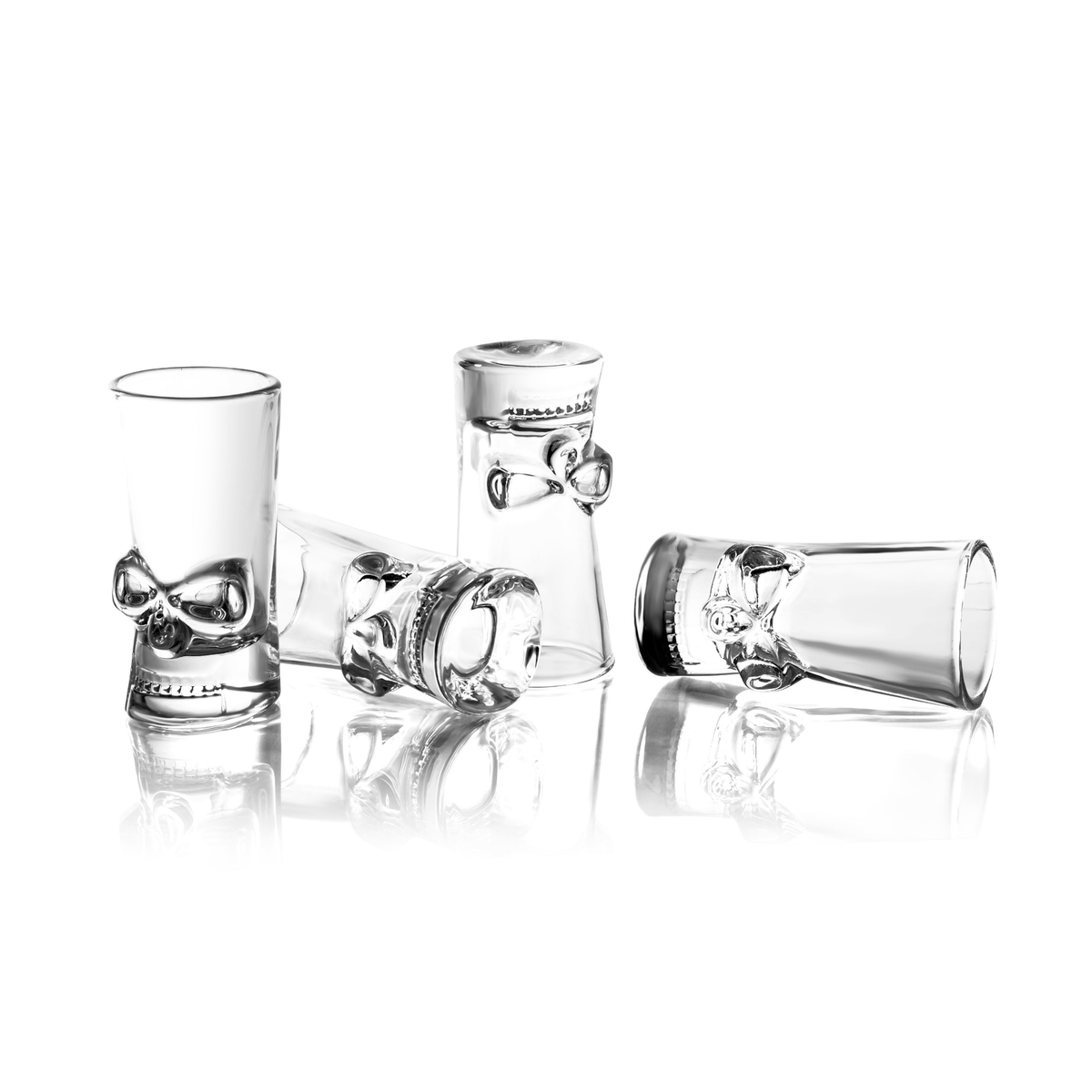 Ensemble de 4 verres à shooter en forme de crâne Brain Freeze – Final Touch