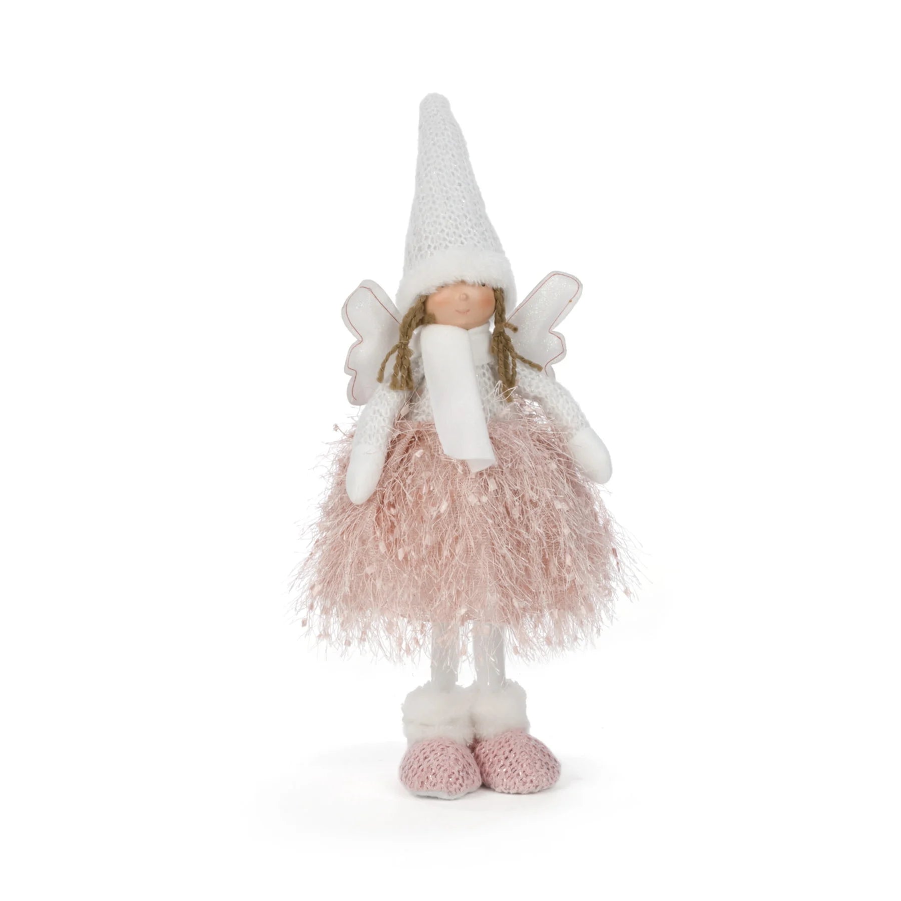 13" Pink and White Lighted Fairy Figurine