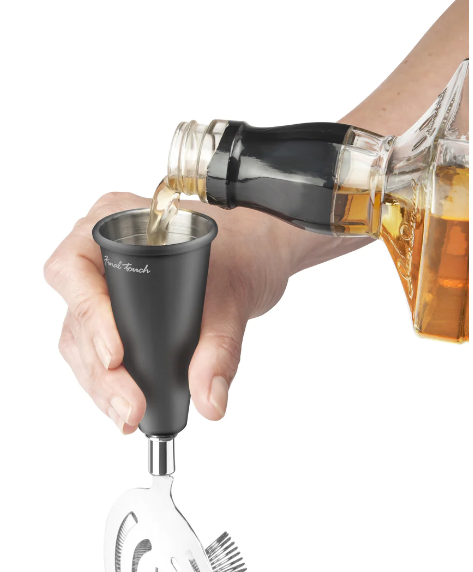 Ensemble de cuillère et passoire avec doseur intégré Noir - Final Touch