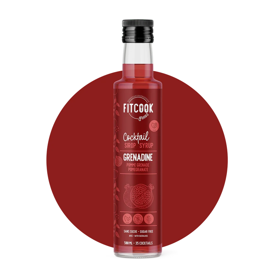 Sirop Keto pour cocktail à la grenade 500ml - Le Fit Cook