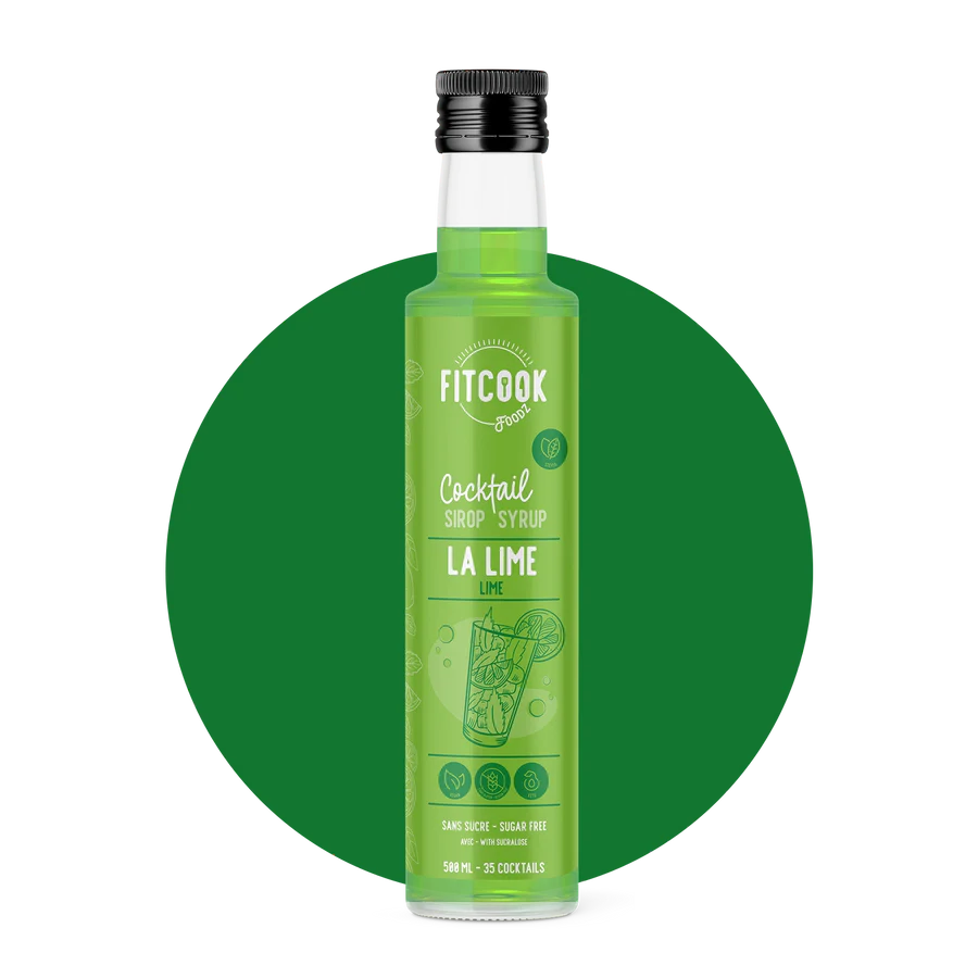 Sirop Keto pour cocktail à la lime 500ml - Le Fit Cook