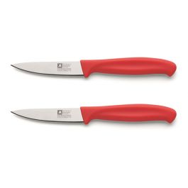 Set of 2 paring knives with red handle