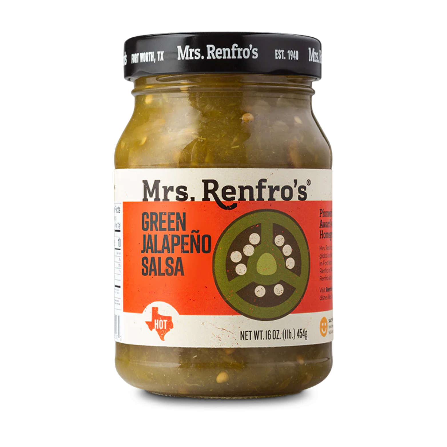 Salsa aux piments Jalapeño Vert 454g - Mrs Renfro's
