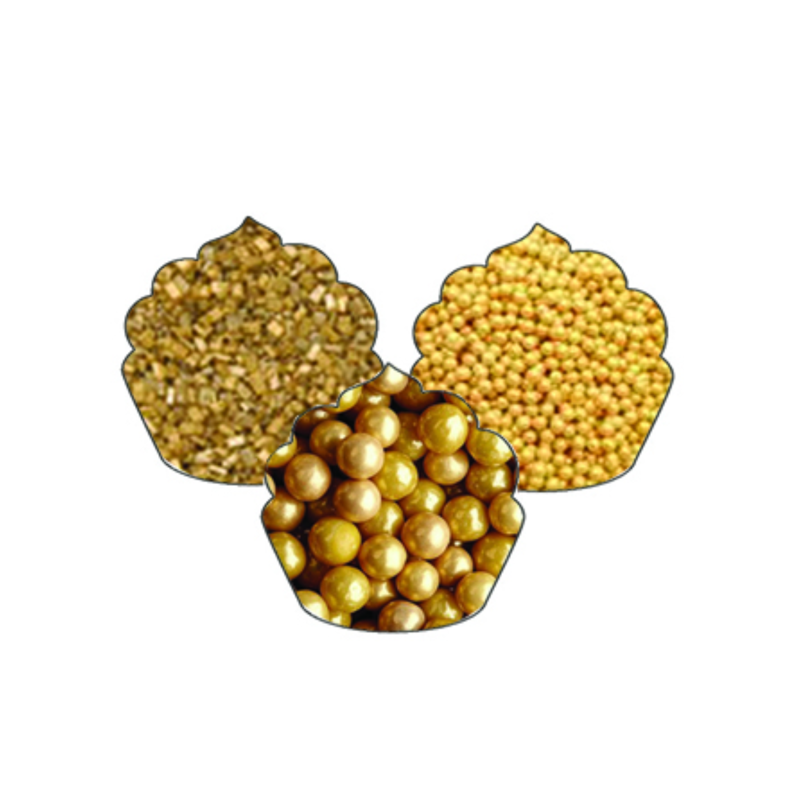 Ensemble de perles décoratives pour plancher Or