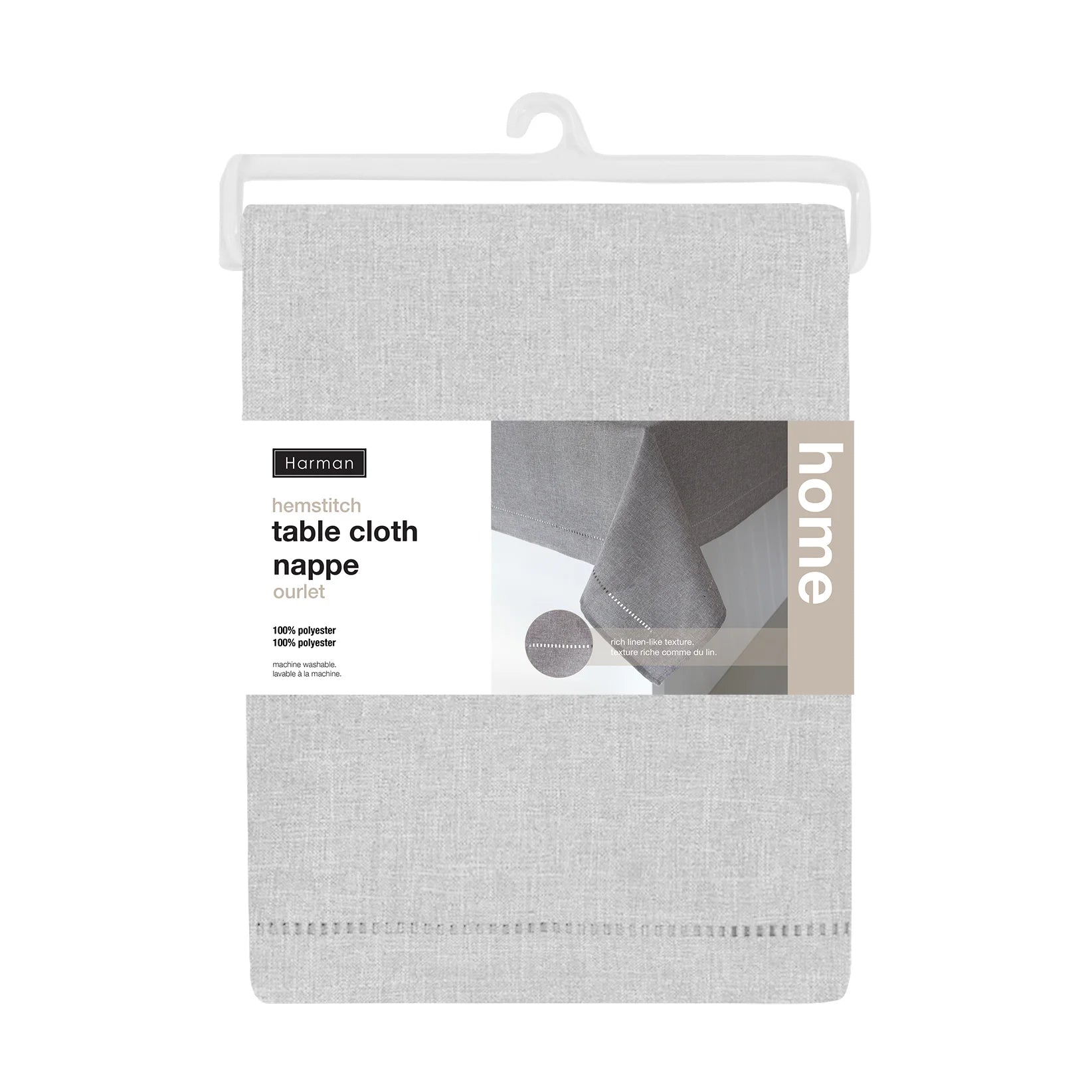 Nappe ronde ajourée Gris clair 70po