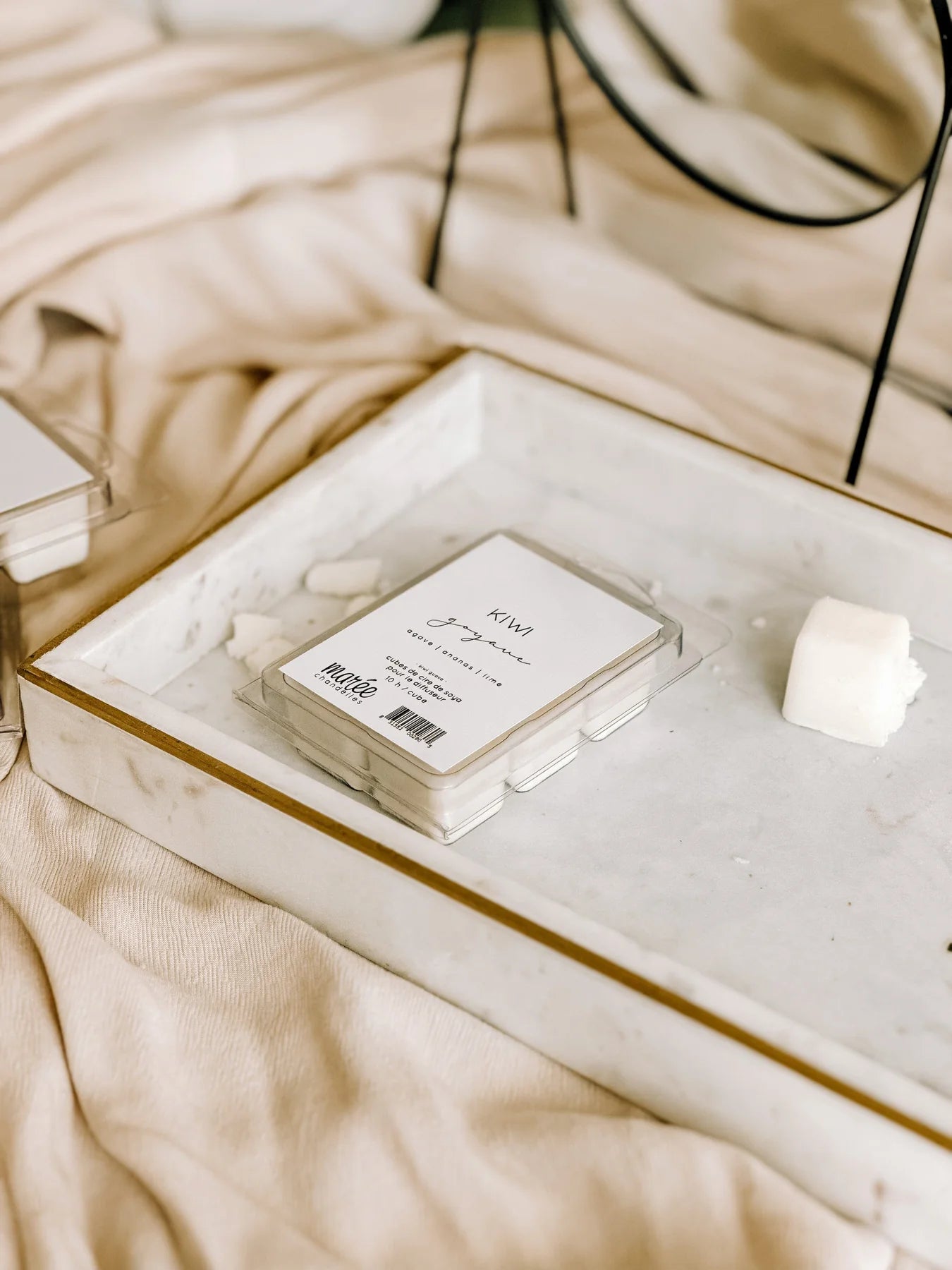 Cubes de cire de soya Kiwi et goyave - Marée Chandelles