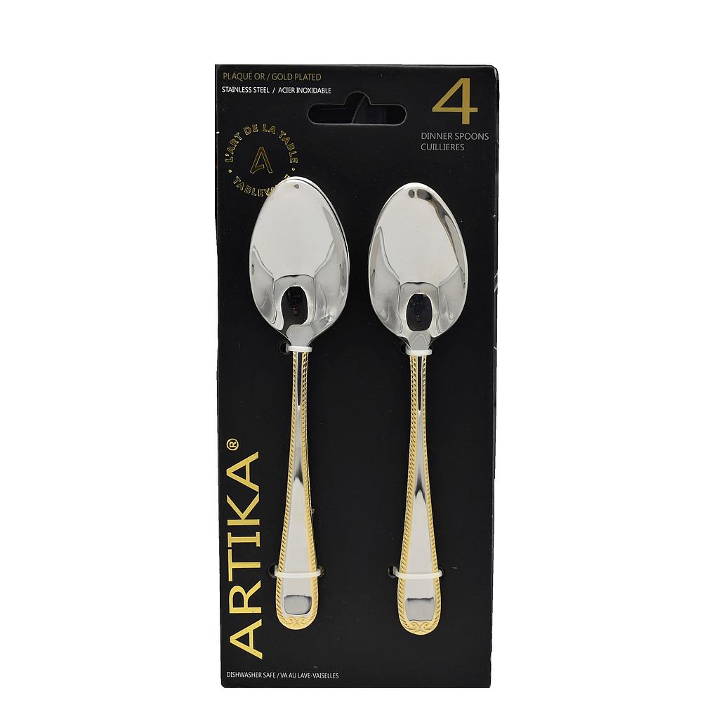 Set of 4 spoons with gold rim - Kayali
