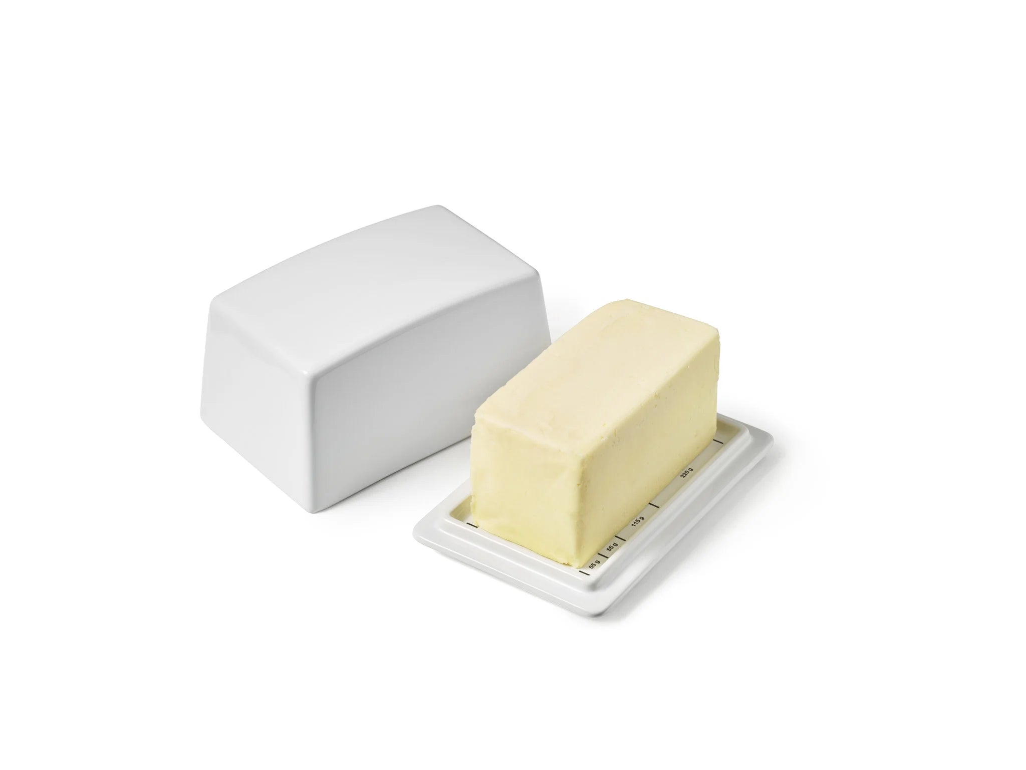 Beurrier en céramique Blanc 454 g - Ricardo