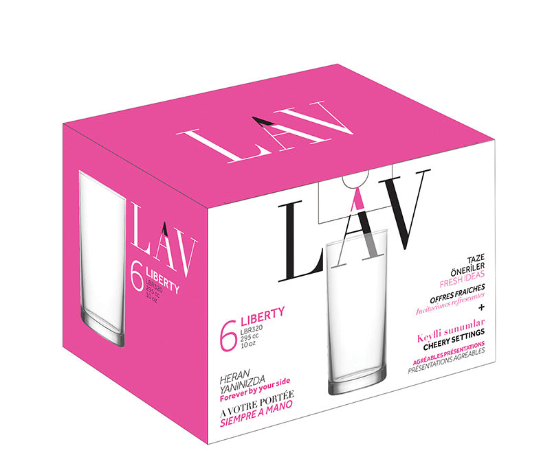 Ensemble de 6 verres Liberty 10 oz
