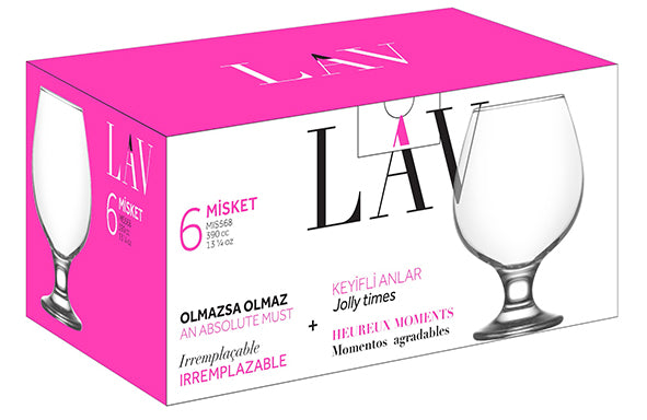 Ensemble de 6 verres à cognac Misket 13oz