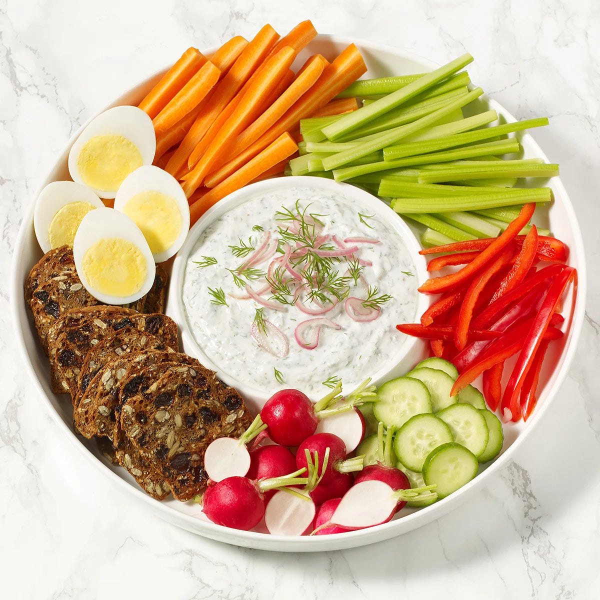 Assiette de présentation circulaire Blanc 12 po - Ricardo