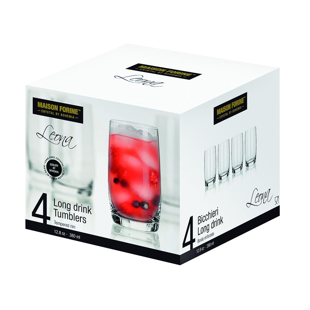 Ensemble de 4 verres 380ml Leona