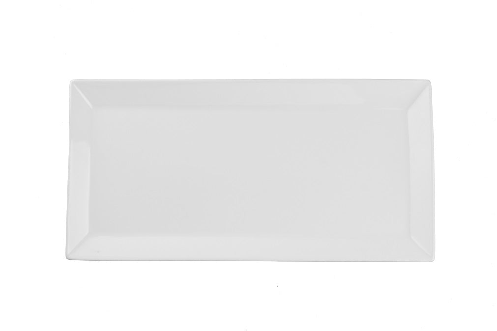 Assiette rectangulaire Vitrex Blanc 12 x 5 po