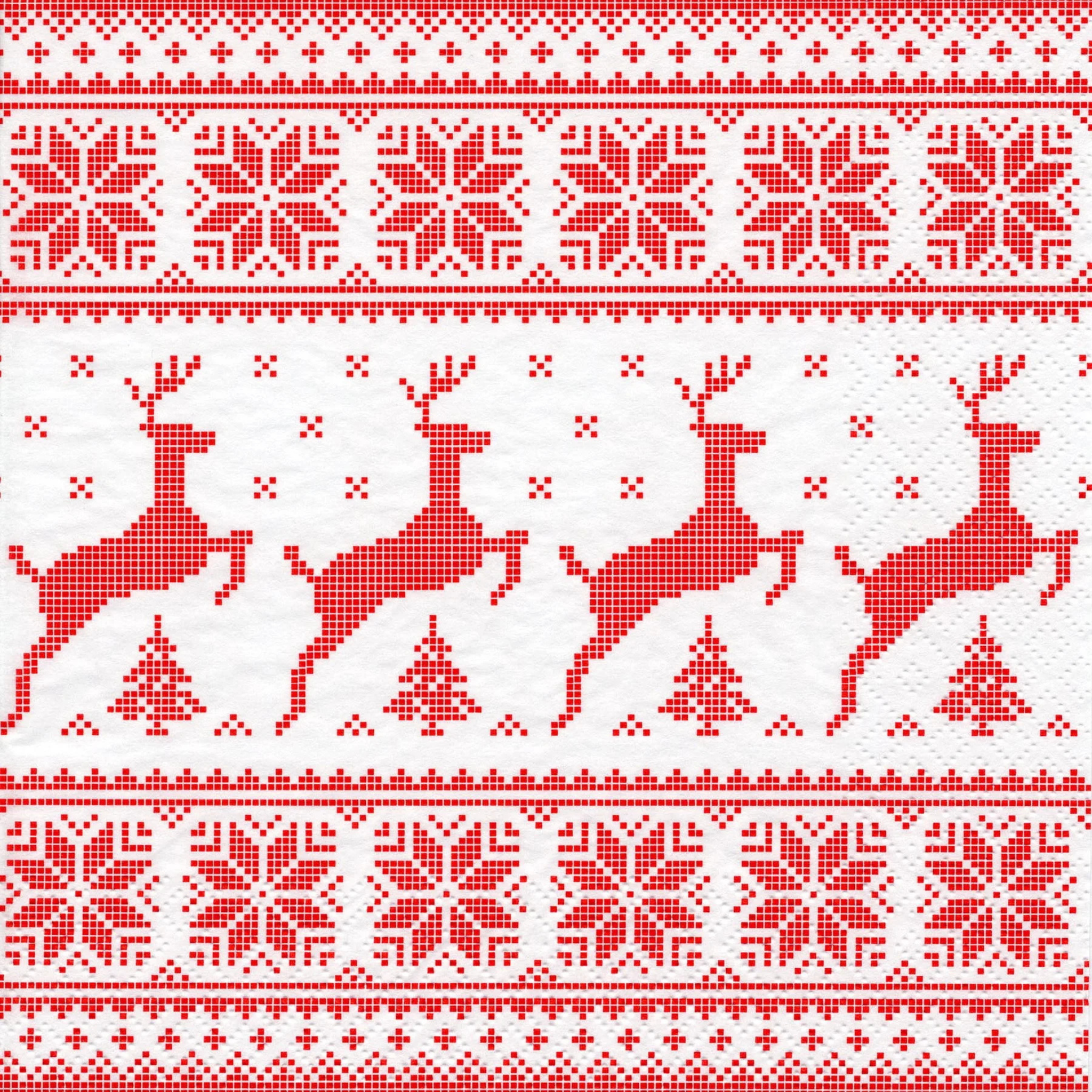 Ensemble de 20 serviettes de table en papier Cerfs & Flocons