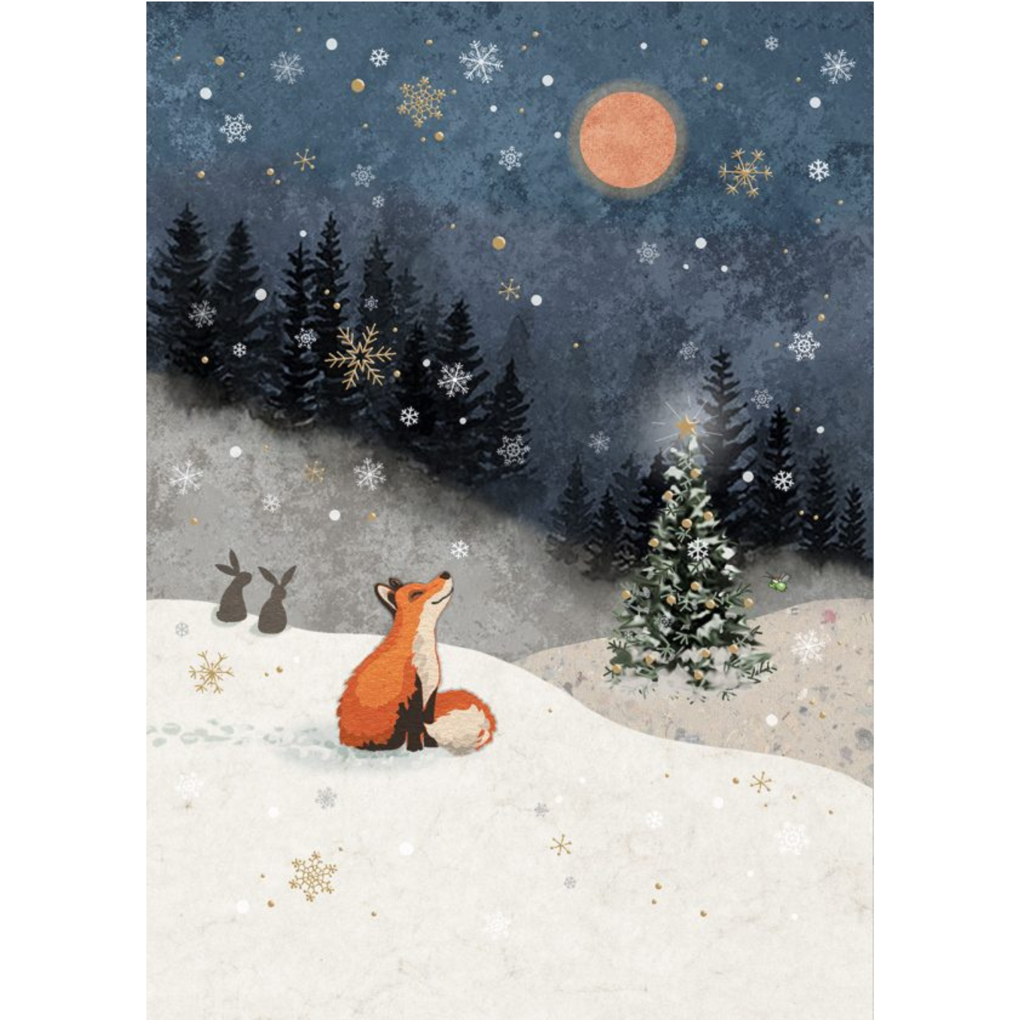 Fox in the Snow Greeting Card