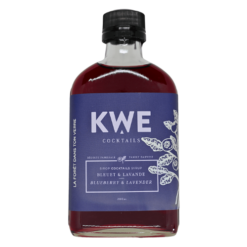 Sirop bleuet et lavande 200ml - KWE Cocktails