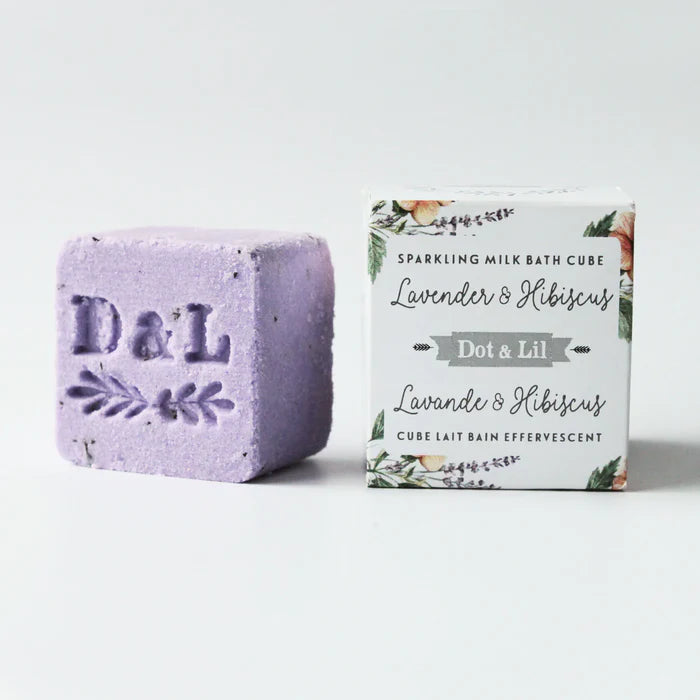 Cube de lait effervescent Lavande et hibiscus - Dot & Lil