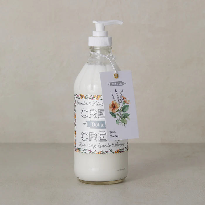 Crème à mains Lavande et hibiscus - Dot & Lil