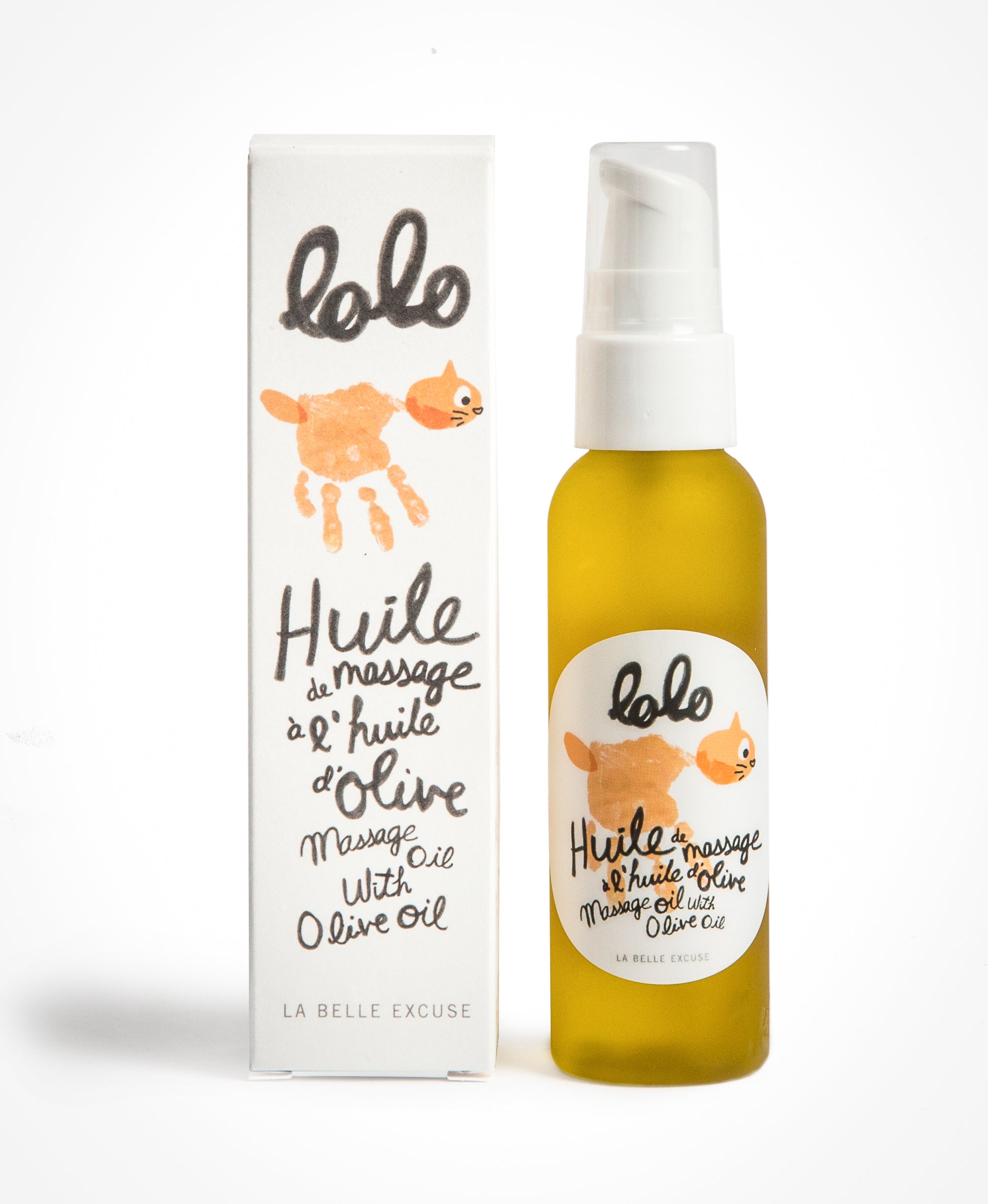 Huile de massage à l'huile d'olive 60ml - Lolo