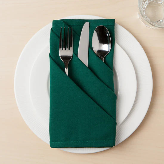 Ensemble de 4 serviettes de table Vert epicéa