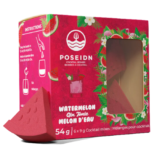 Ensemble de 6 bombes à cocktails Melon d'eau - Poseidn