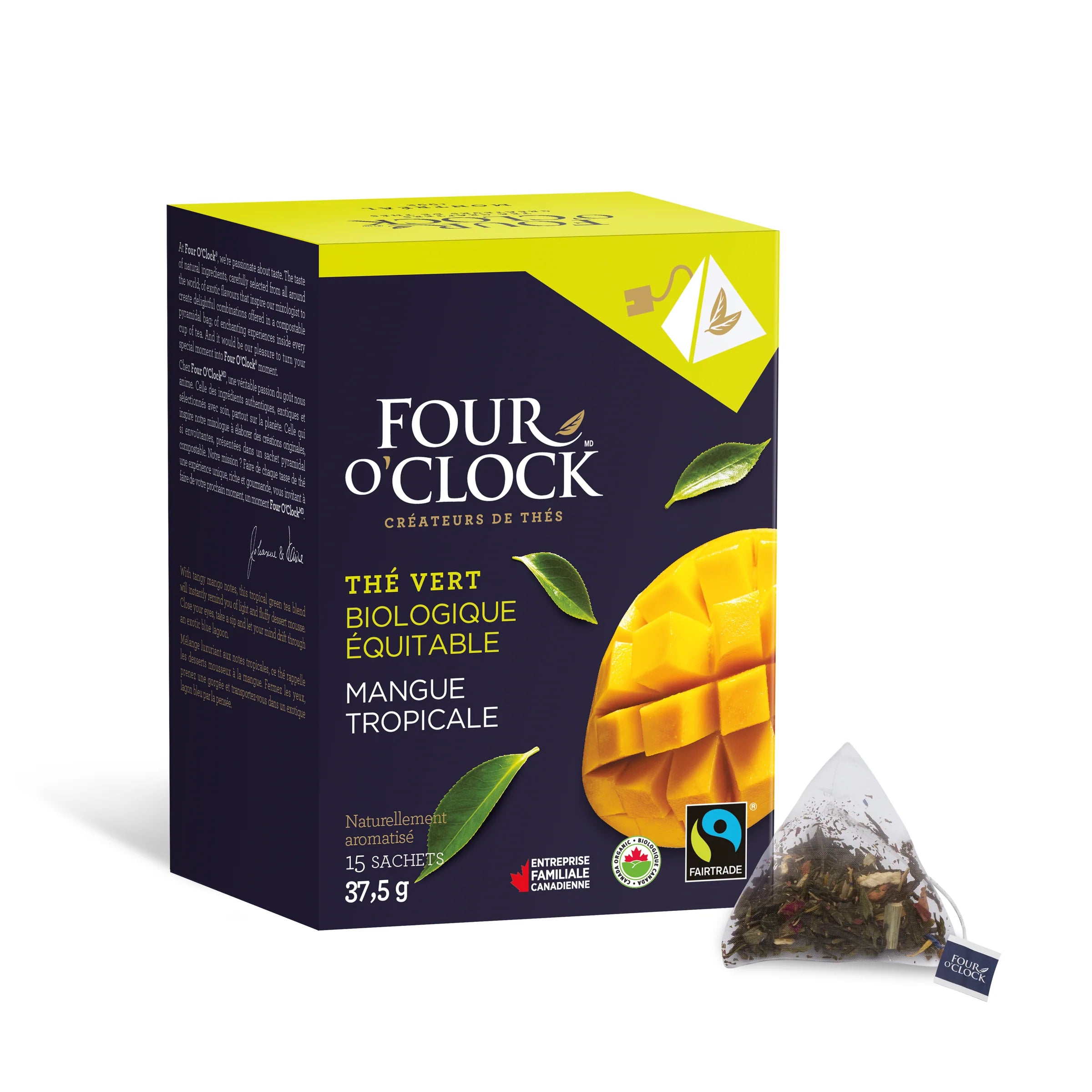 Thé vert biologique Mangue tropicale 15 sachets - Four o'clcock