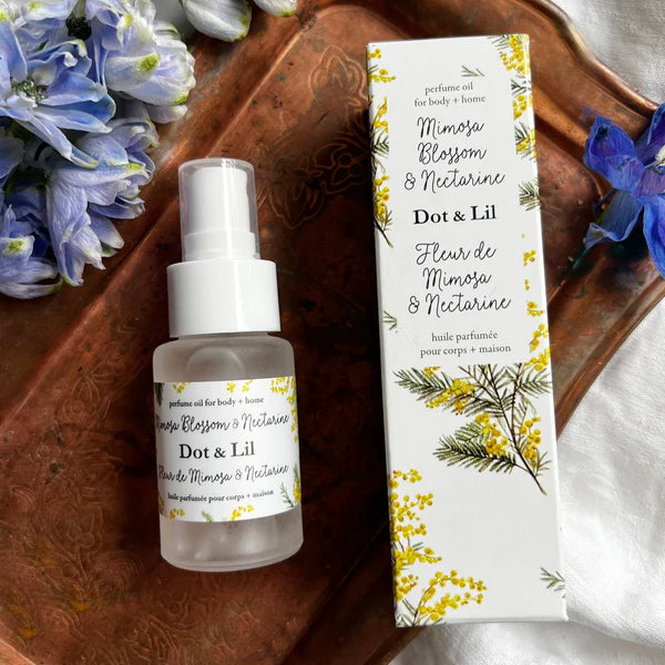 Huile parfumée pour le corps Mimosa et nectarine - Dot & Lil