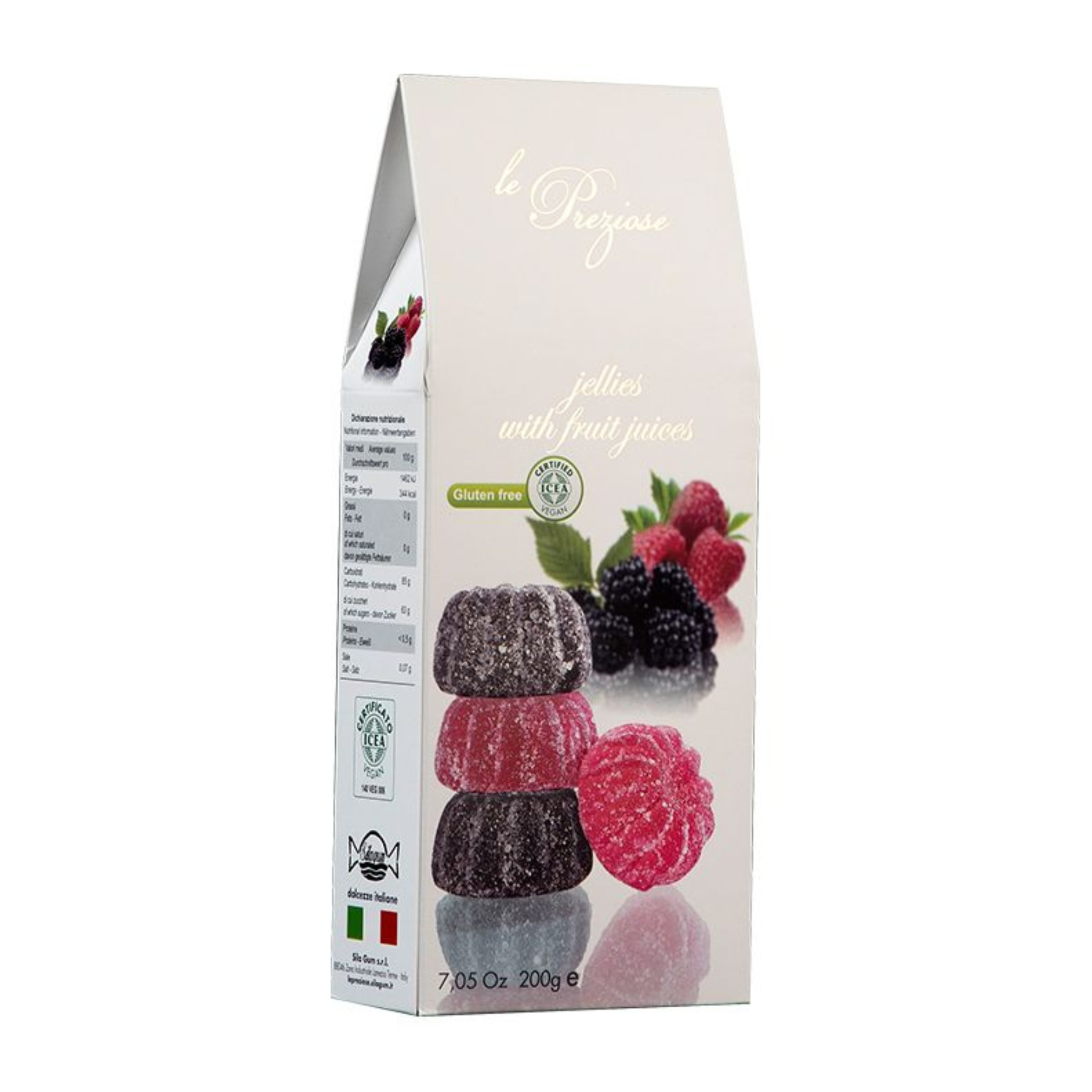 Bonbons aux fruits mûres framboises 200 g