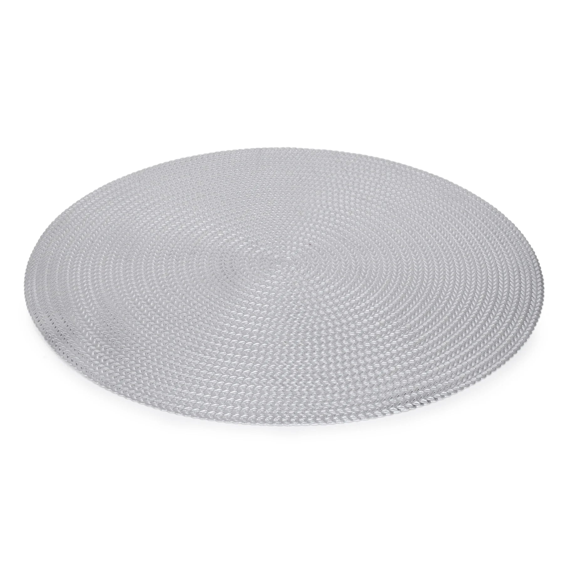 Napperon rond Argent texturé