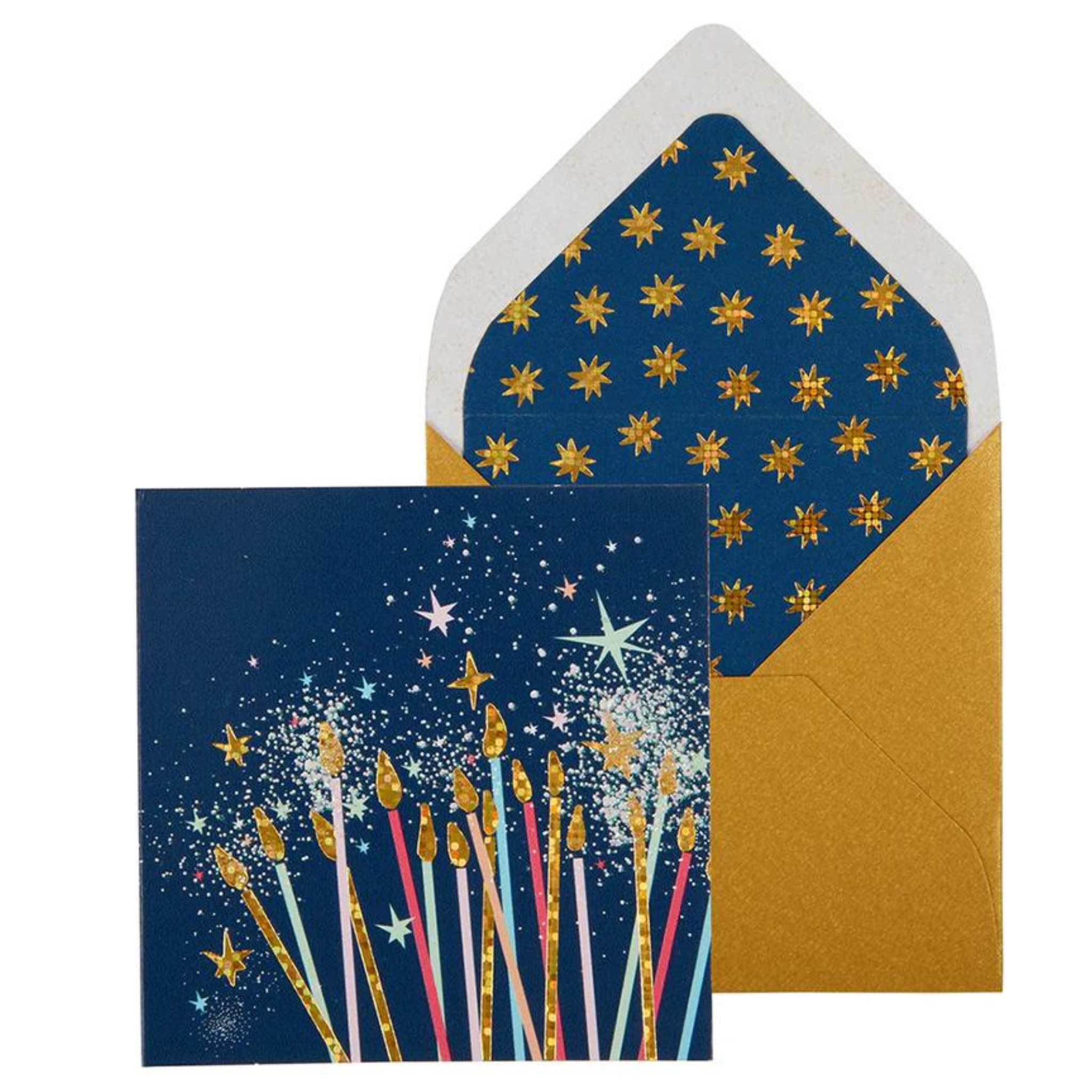 Carte de souhaits Chandelles scintillantes