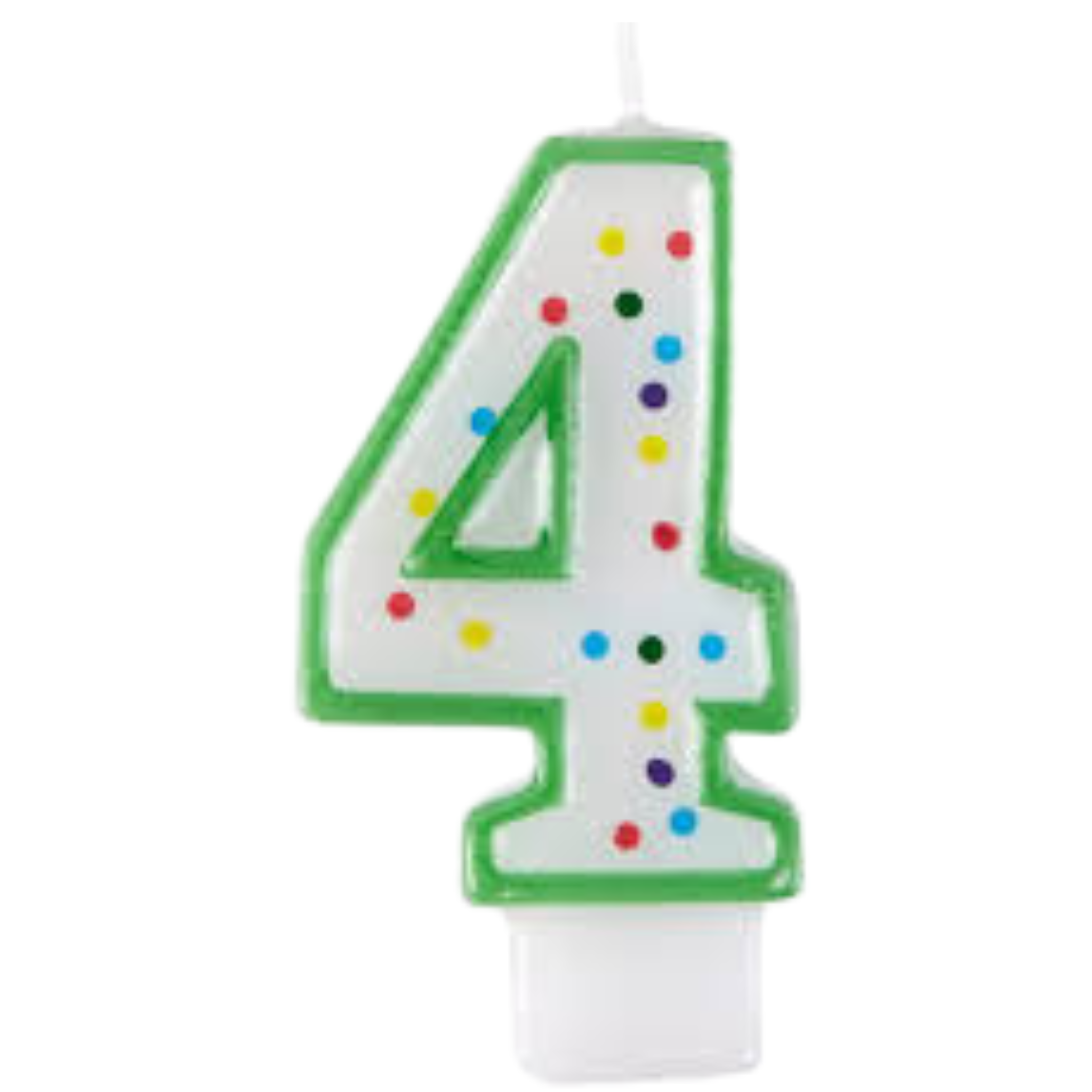 Bougie d’anniversaire chiffre 4 verte 7,6 cm – Wilton