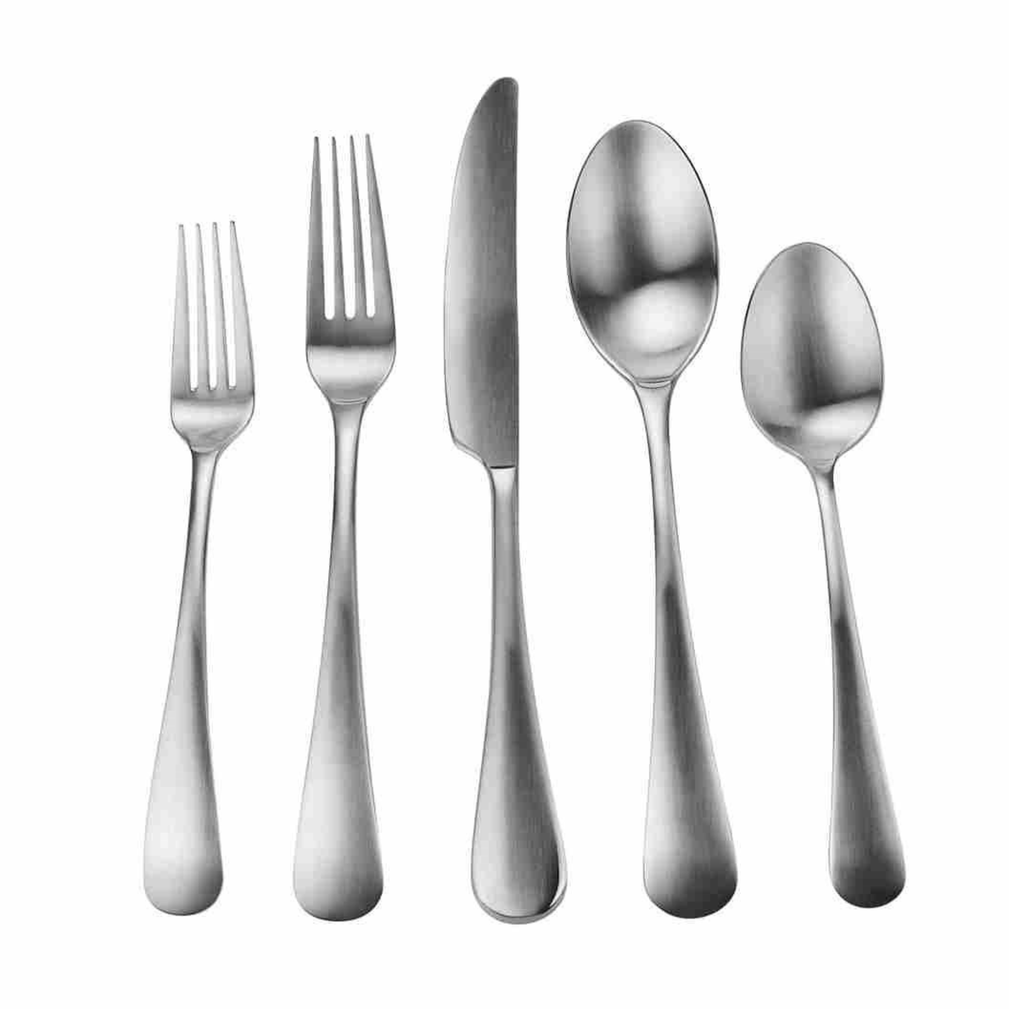 ensemble de couverts inox vue complète pompei satin
