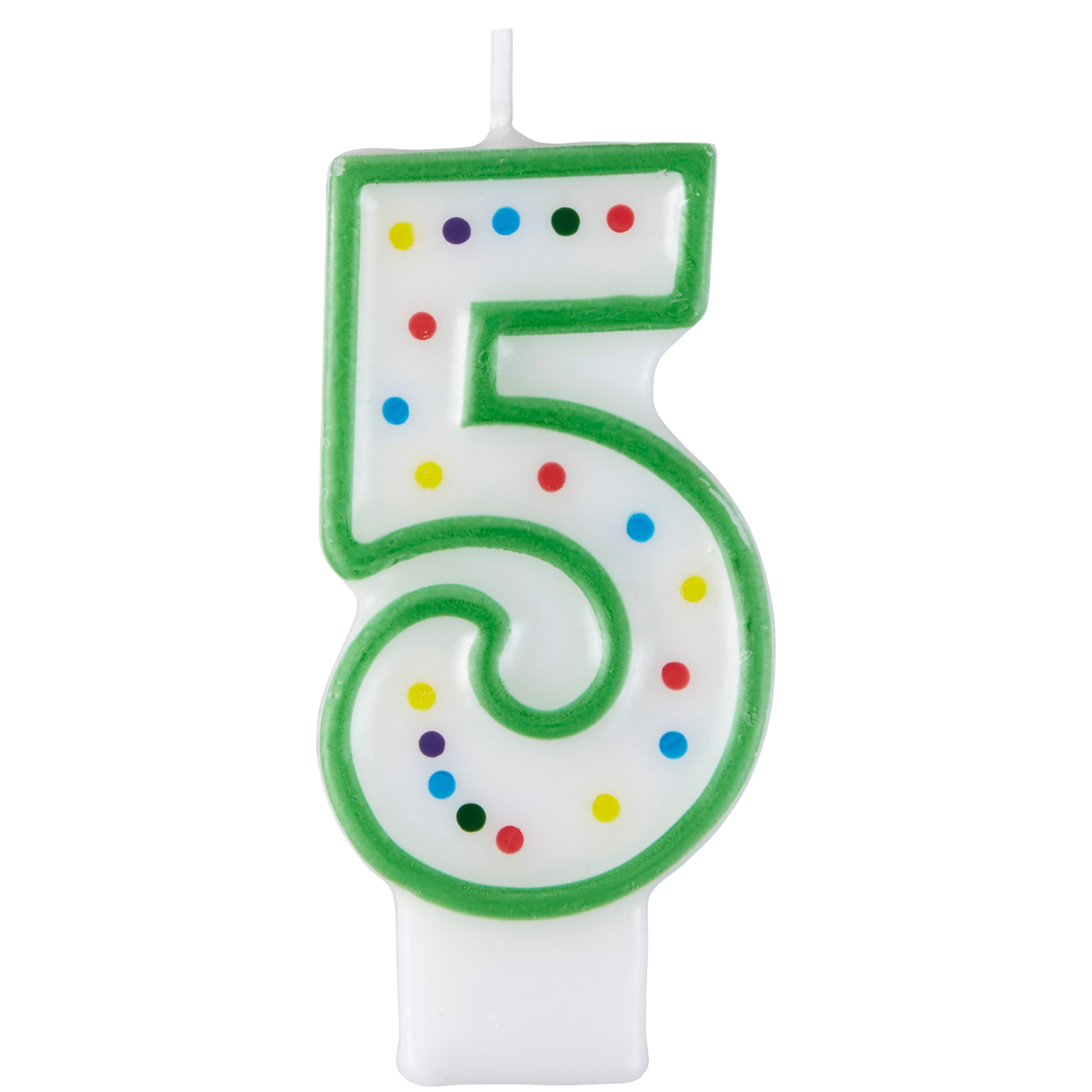 Bougie d’anniversaire chiffre 5 verte 7,6 cm – Wilton