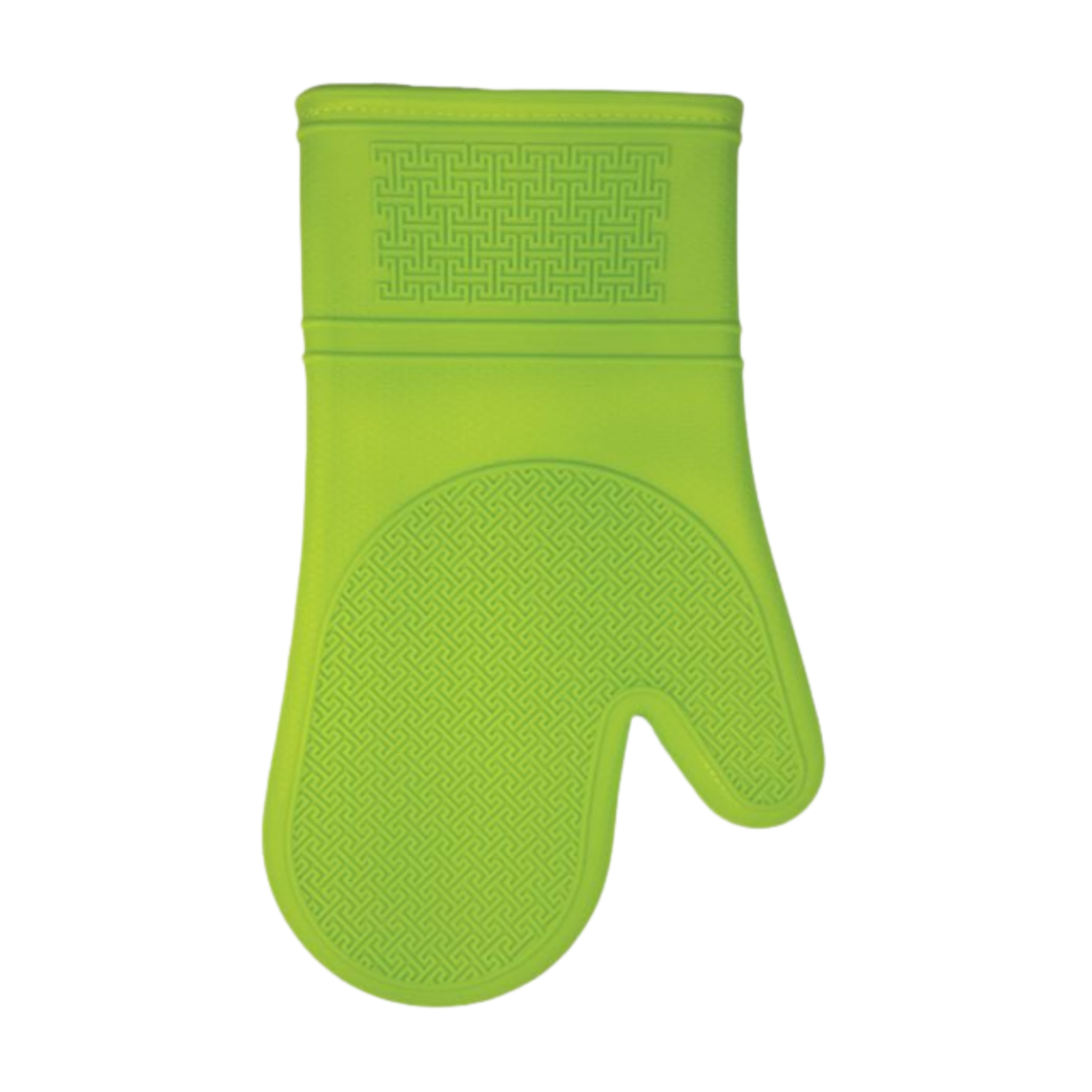 Mitaine de four en silicone vert lime 30 cm résistante à la chaleur avec surface antidérapante