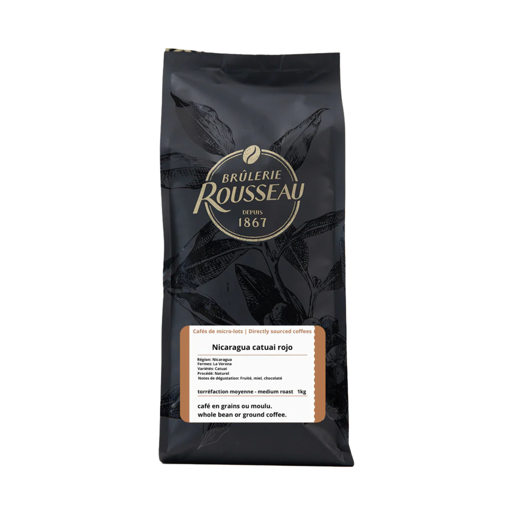 Café en grains Nicaragua Catuai Rojo 1 kg - Brûlerie Rousseau