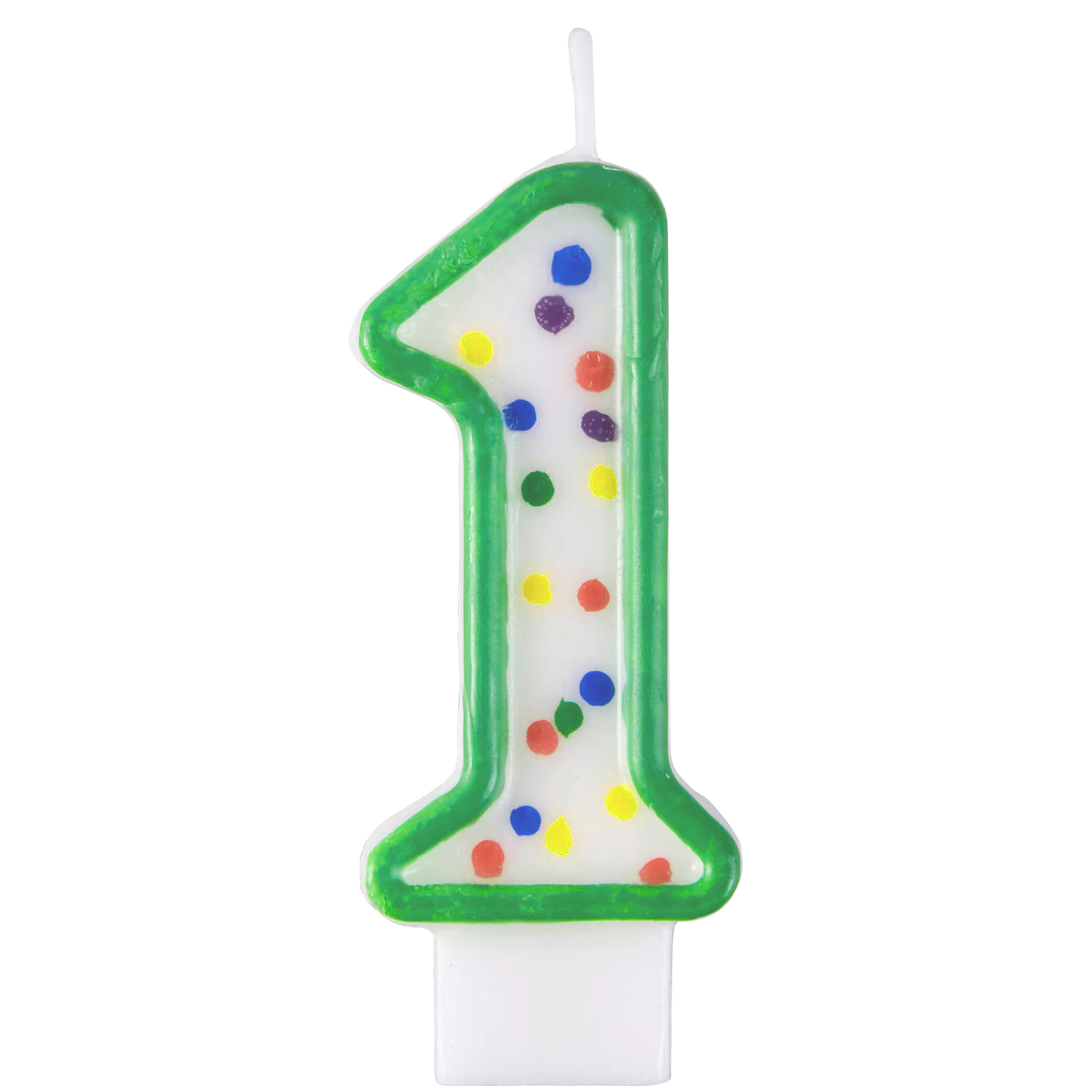 Bougie d’anniversaire chiffre 1 verte 7,6 cm – Wilton