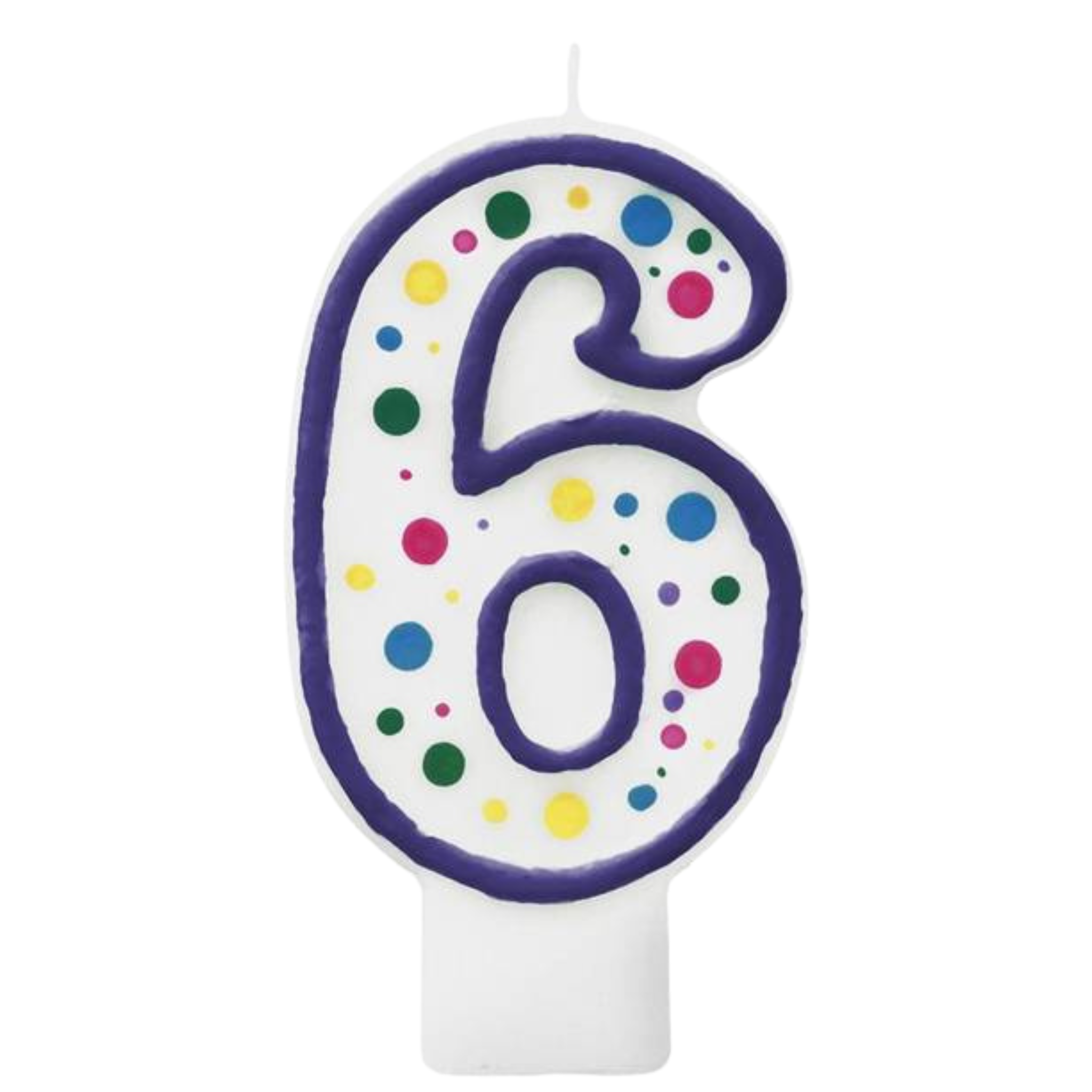 Bougie d’anniversaire chiffre 6 mauve 7,6 cm – Wilton