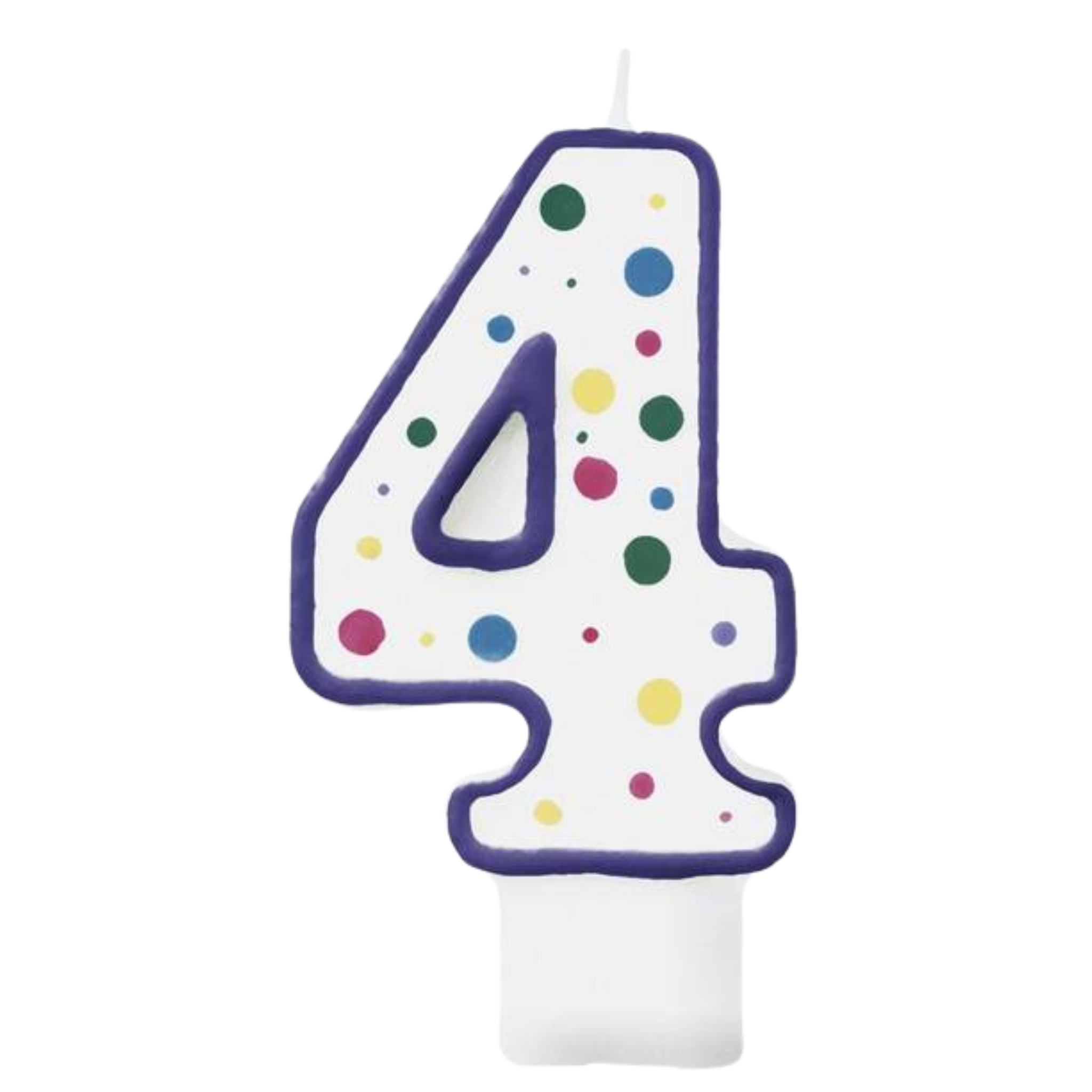 Bougie d’anniversaire chiffre 4 mauve 7,6 cm – Wilton