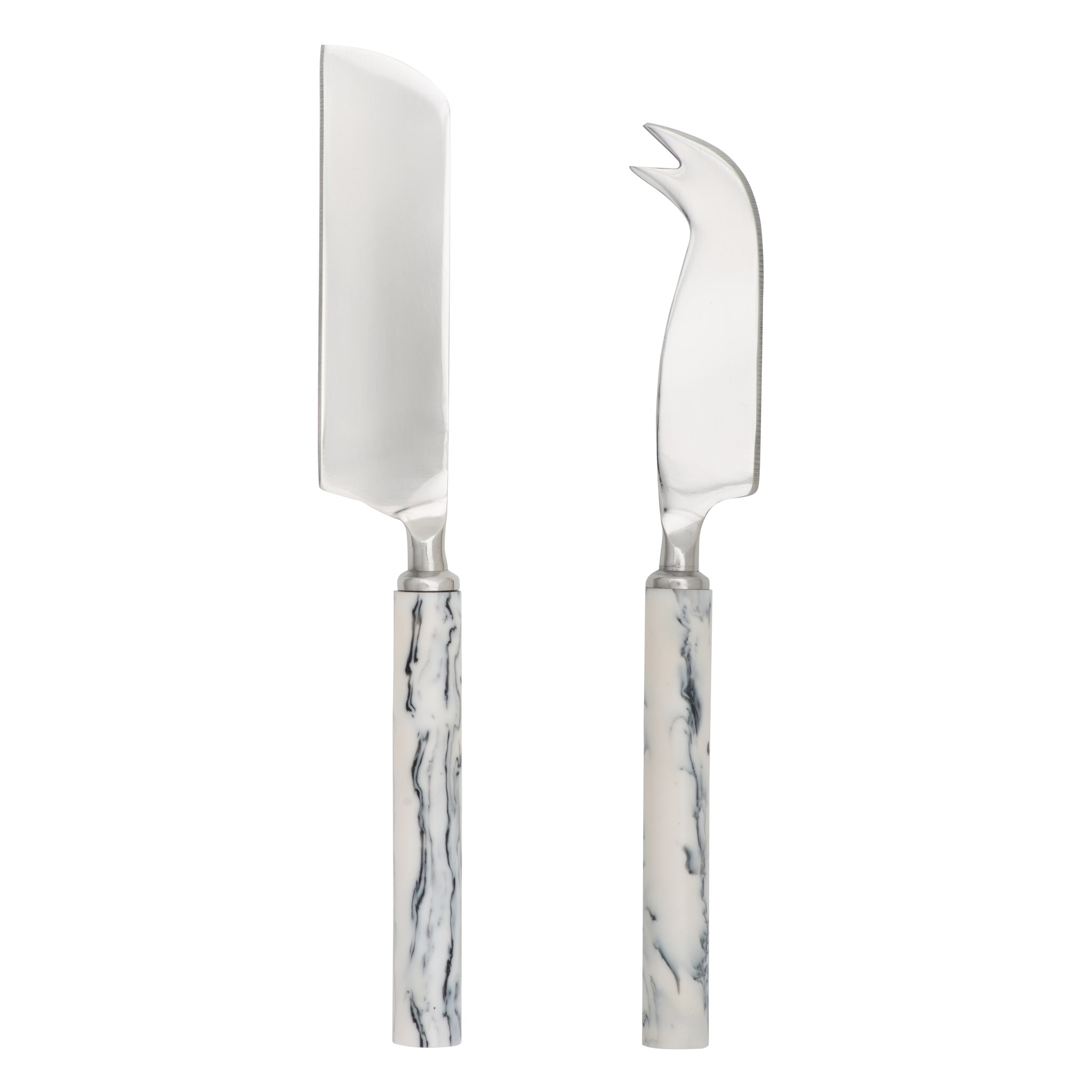 couteaux à fromage vue complète carrara marbré
