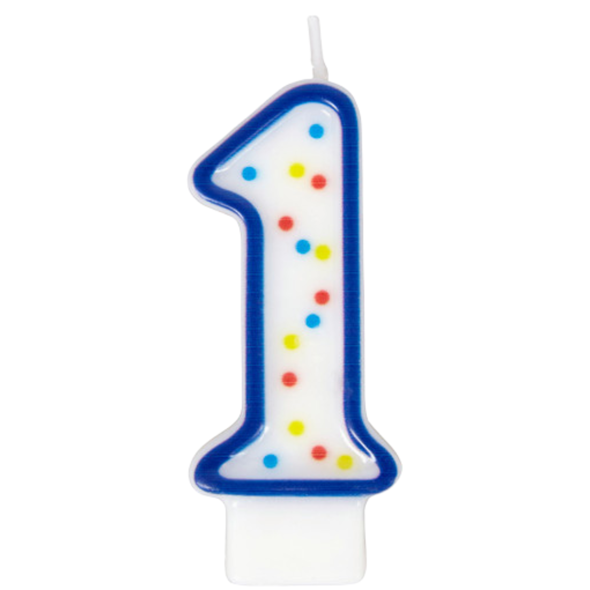 Bougie d’anniversaire chiffre 1 bleue 7,6 cm – Wilton