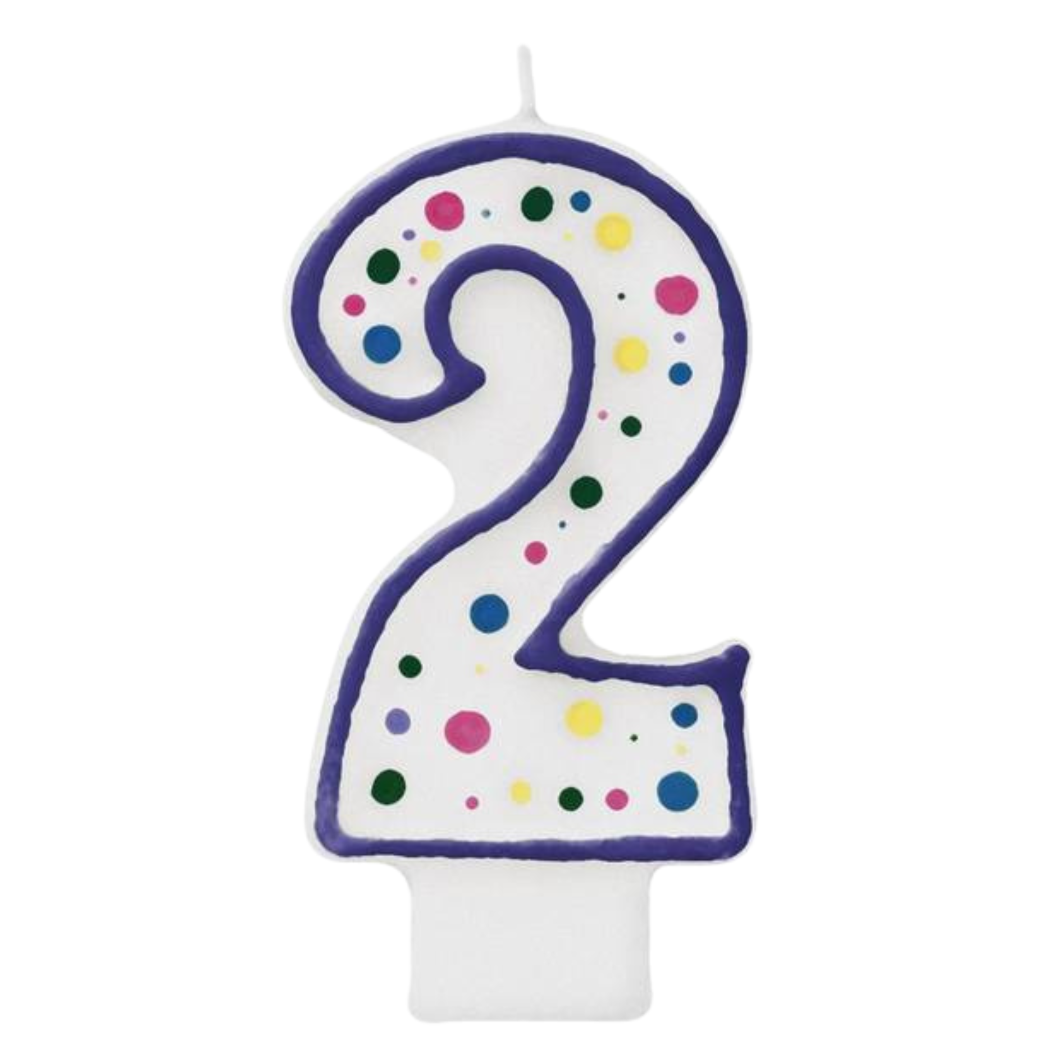 Bougie d’anniversaire chiffre 2 mauve 7,6 cm – Wilton