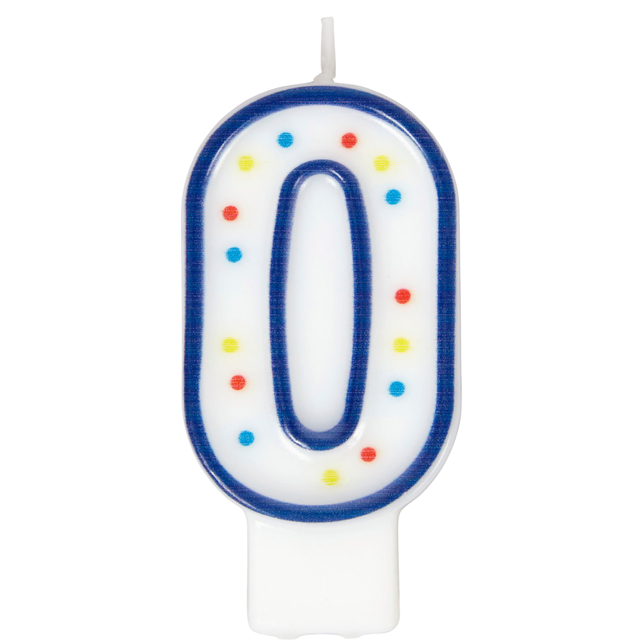 Bougie d’anniversaire chiffre 0 bleue 7,6 cm – Wilton