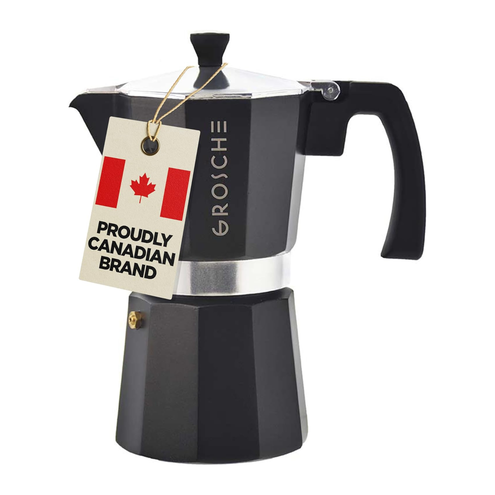 Cafetière à espresso Moka italienne Milano 9 tasses noire - Grosche