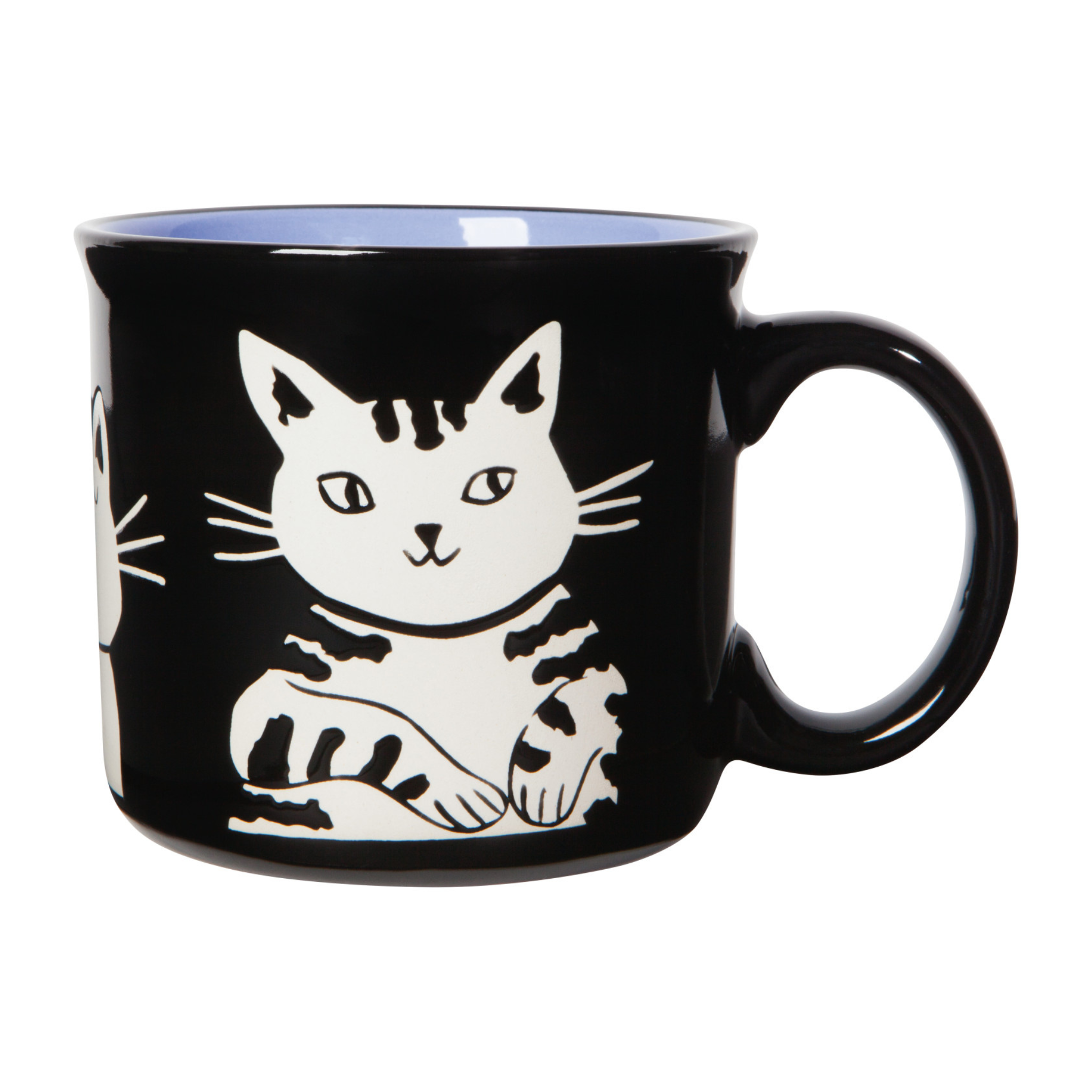 Tasse Noire avec motif de chat 20 oz - Danica