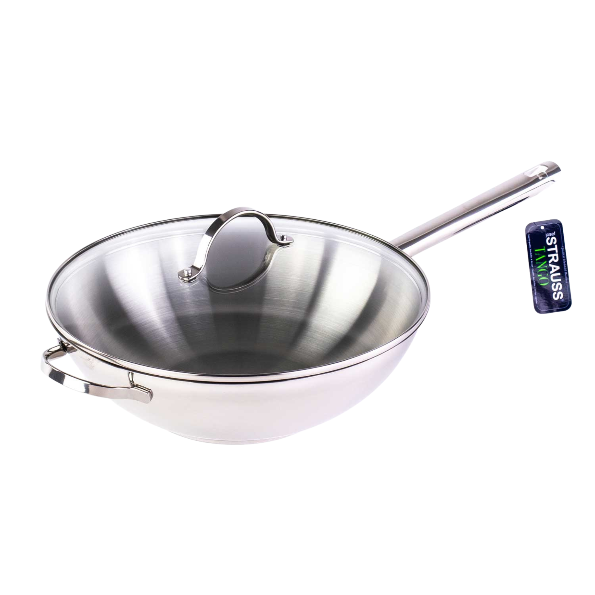 Tango 32 cm Stainless Steel Wok with Lid – Strauss