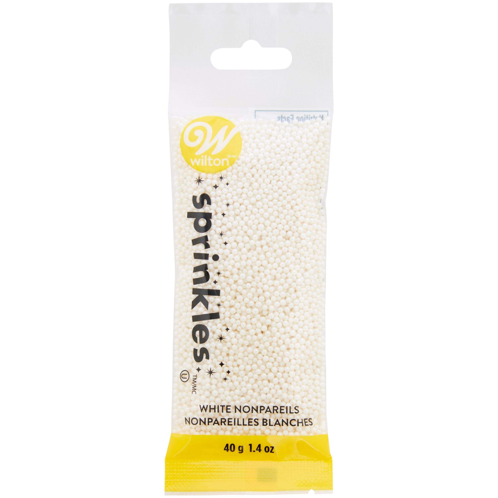 Perles décoratives blanches 40 g - Wilton