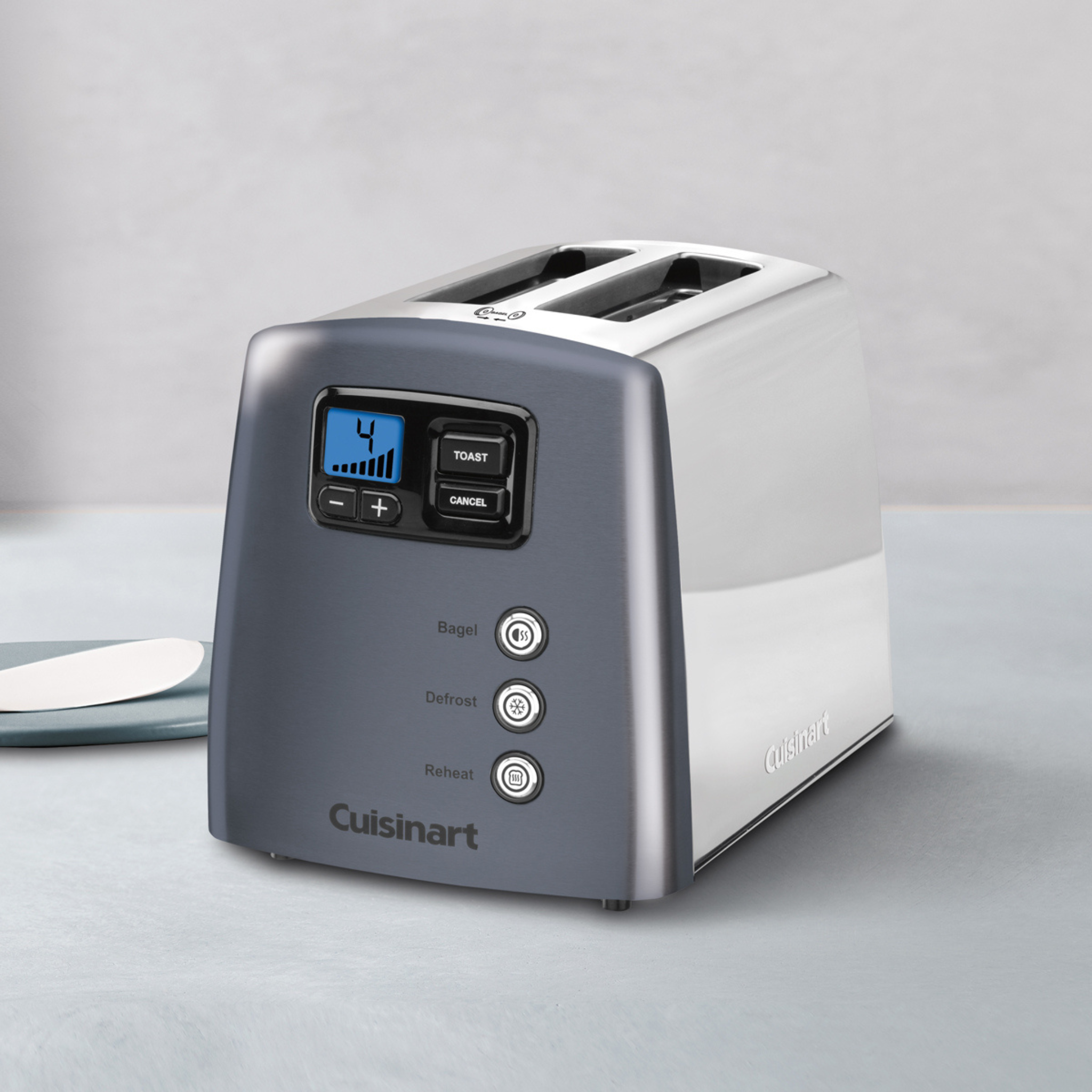 Grille-pain 2 tranches Touch to Toast™ gris – Cuisinart