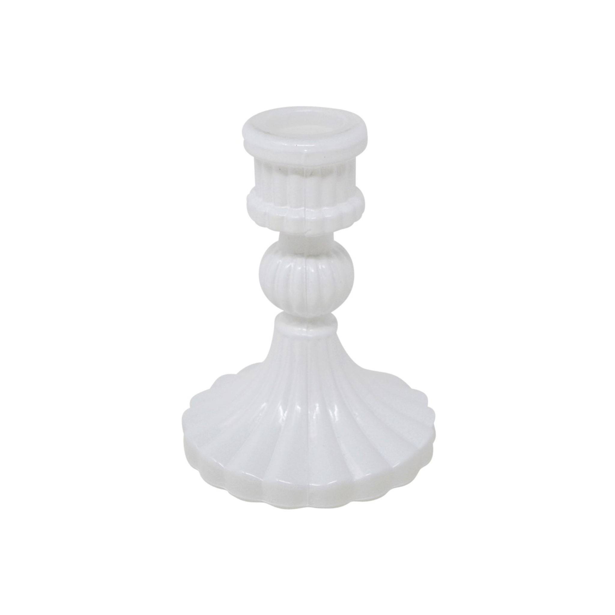 Chandelier en verre blanc