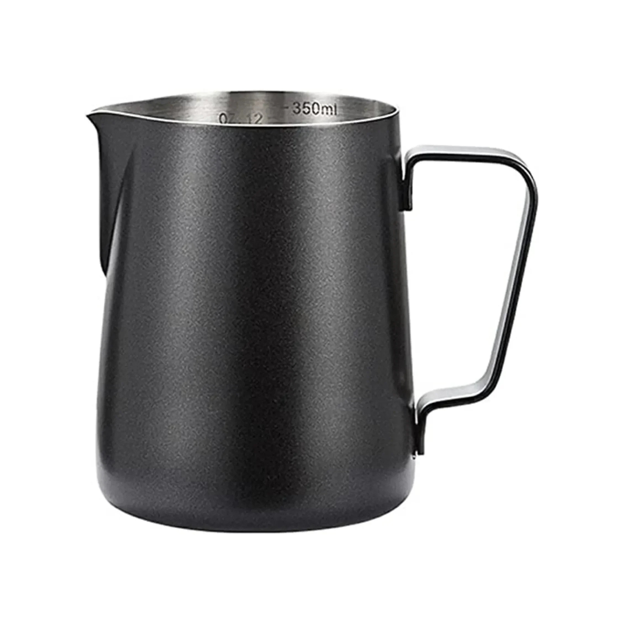 350ml Black Satin Stainless Steel Milk Jug – Bellucci