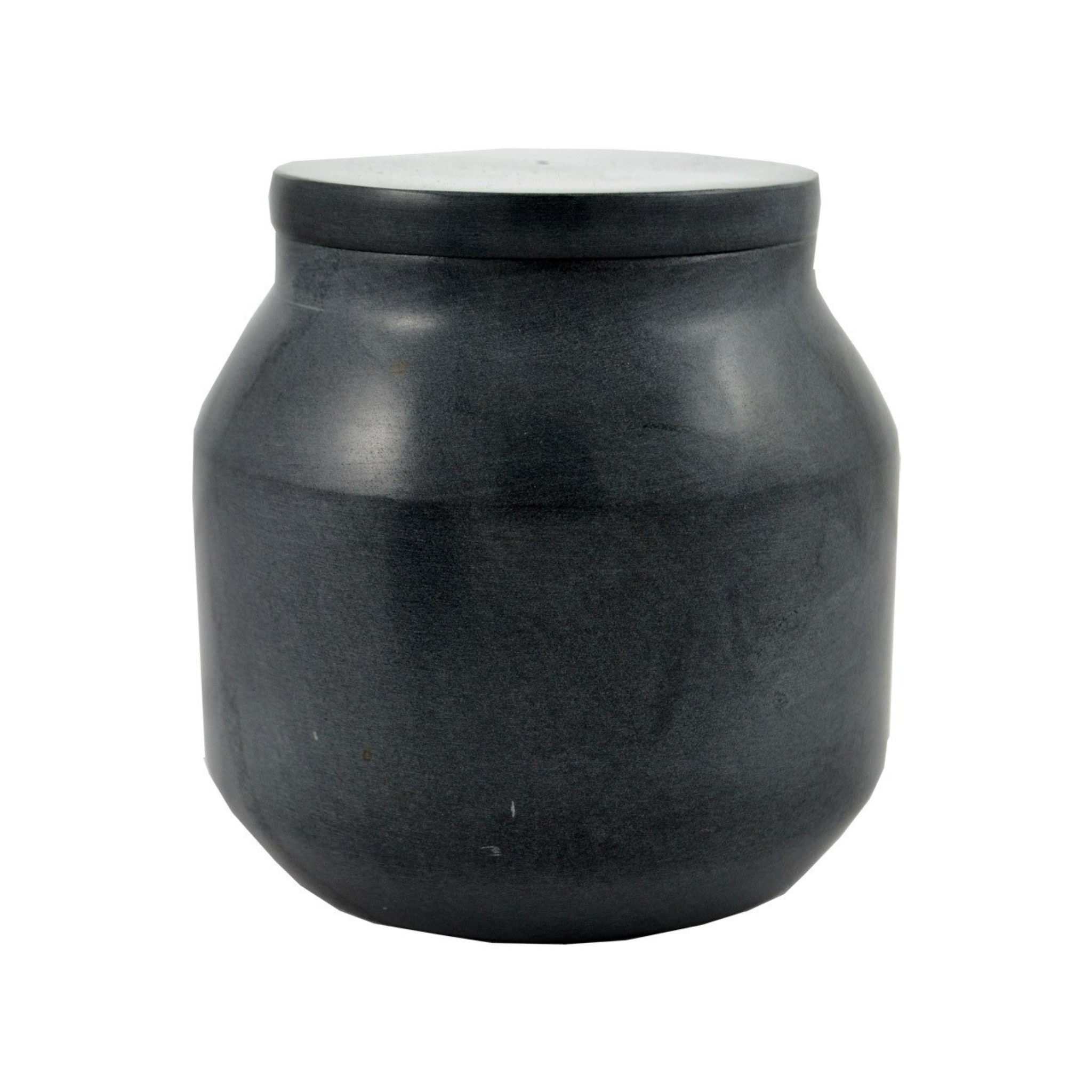 Pot décoratif en pierre noir